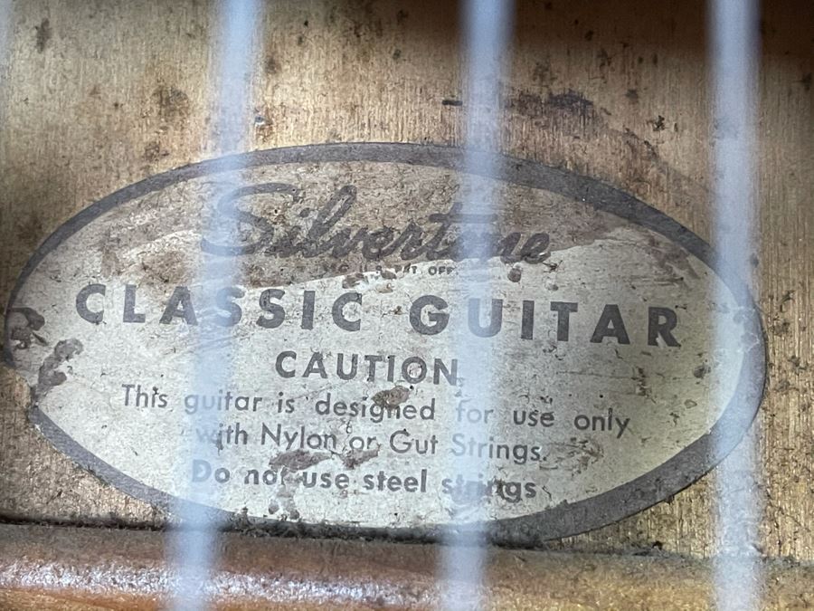 Vintage SEARS Silvertone Classic Guitar Nylon Strings With Case And Pair Of Learn Guitar Books [Photo 7]