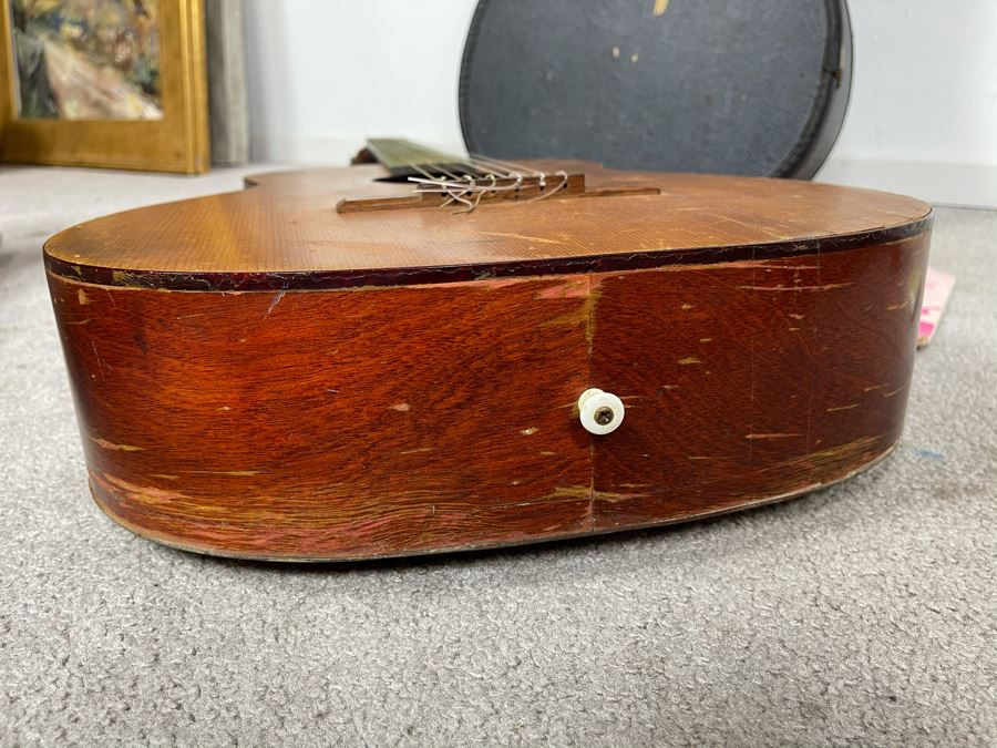 Vintage SEARS Silvertone Classic Guitar Nylon Strings With Case And Pair Of Learn Guitar Books [Photo 16]