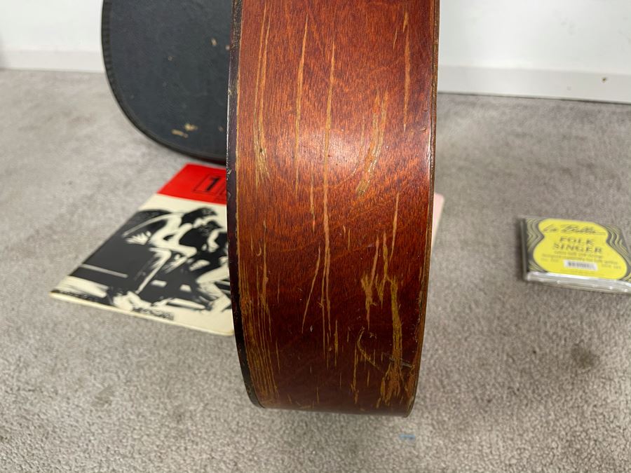 Vintage SEARS Silvertone Classic Guitar Nylon Strings With Case And Pair Of Learn Guitar Books [Photo 13]