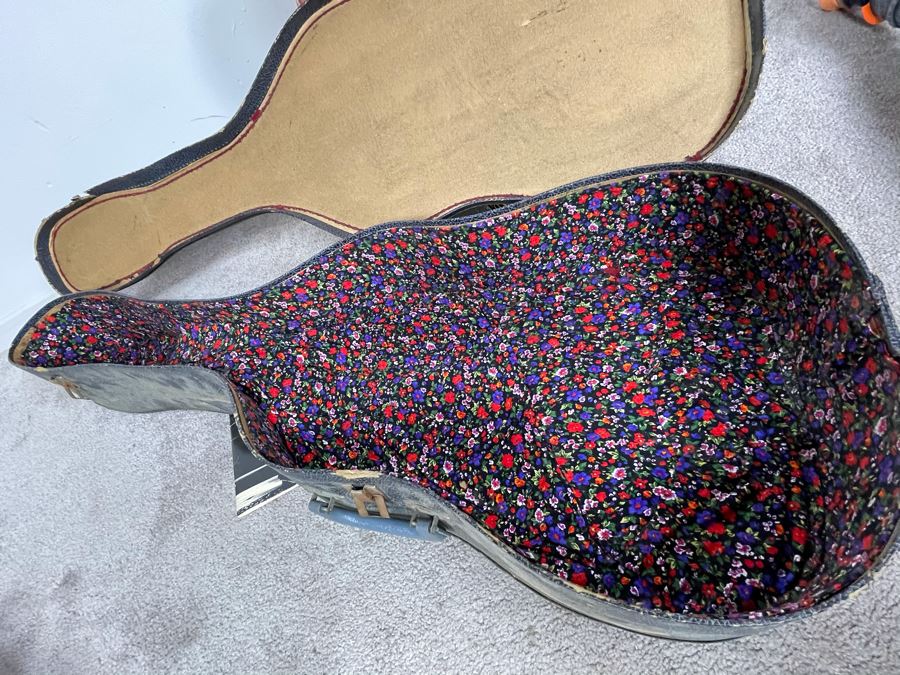 Vintage SEARS Silvertone Classic Guitar Nylon Strings With Case And Pair Of Learn Guitar Books [Photo 23]