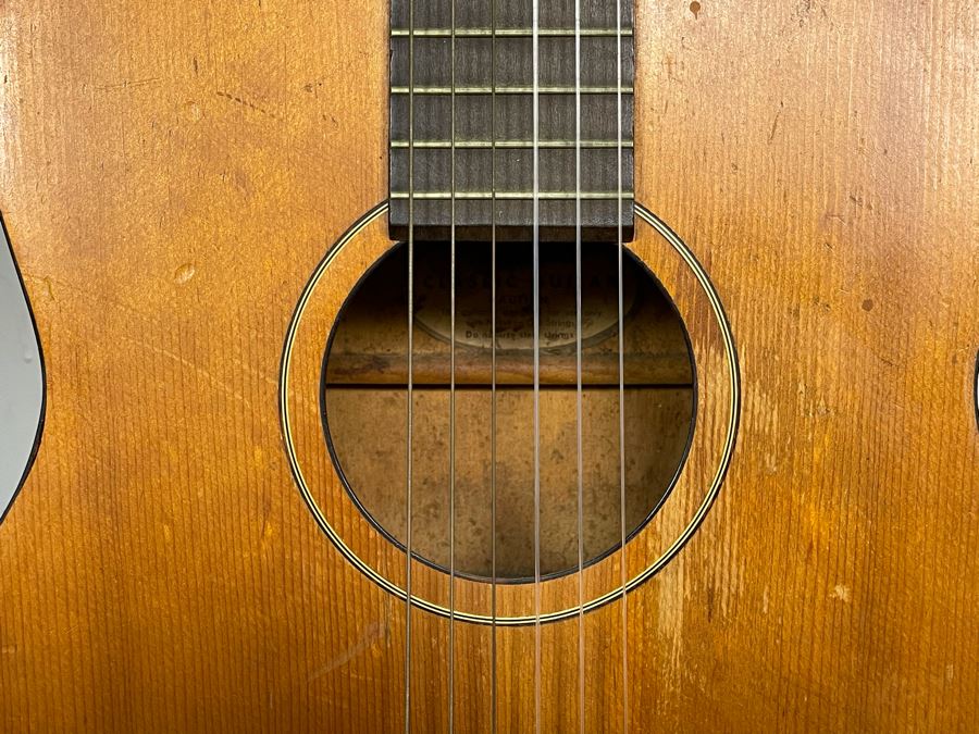 Vintage SEARS Silvertone Classic Guitar Nylon Strings With Case And Pair Of Learn Guitar Books [Photo 5]