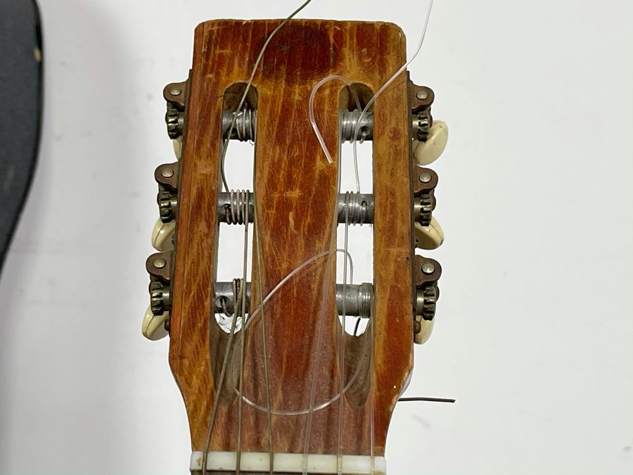 Vintage SEARS Silvertone Classic Guitar Nylon Strings With Case And Pair Of Learn Guitar Books [Photo 9]