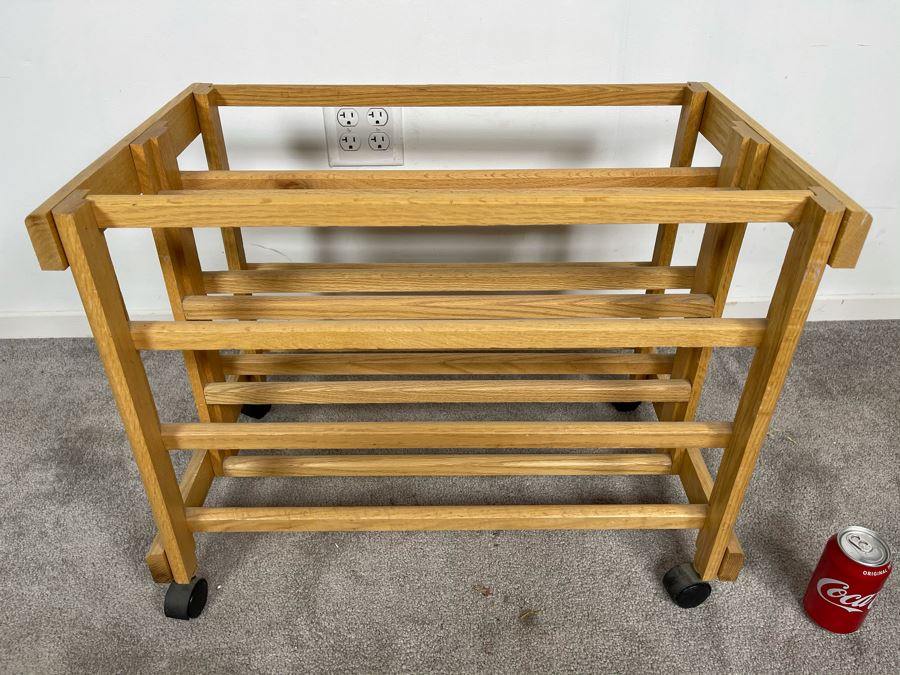 Wooden Rack On Casters 26W X 16D X 20H [Photo 1]