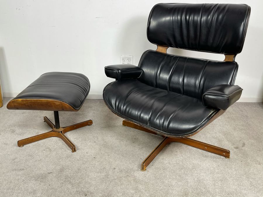 George Mulhauser Mid-Century Modern Mr. Chair Armchair And Ottoman For Plycraft [Photo 5]