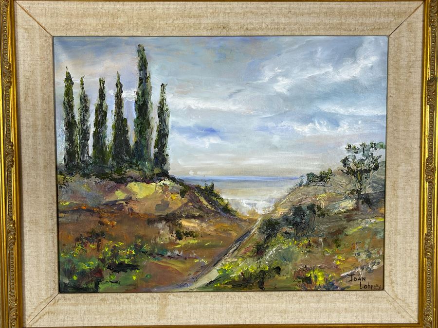 Original Joan Lohrey Framed Signed Painting On Canvas 18 X 14 [Photo 3]