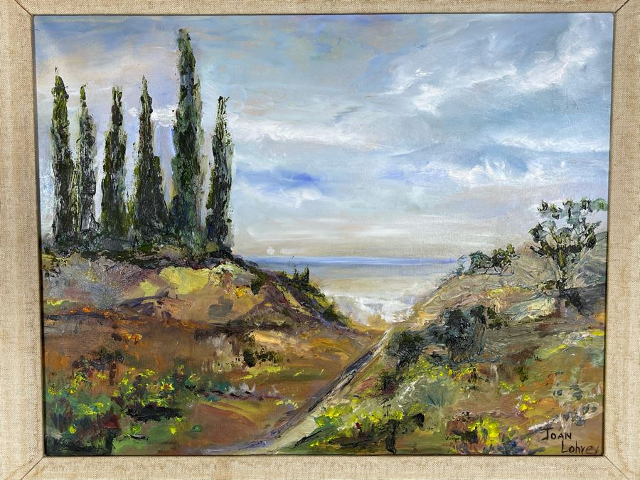 Original Joan Lohrey Framed Signed Painting On Canvas 18 X 14 [Photo 4]