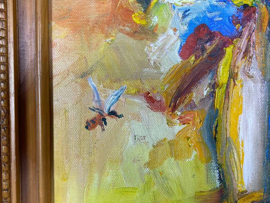 Original Joan Lohrey Framed Signed Abstract Painting On Canvas 16 X 20 [Photo 4]