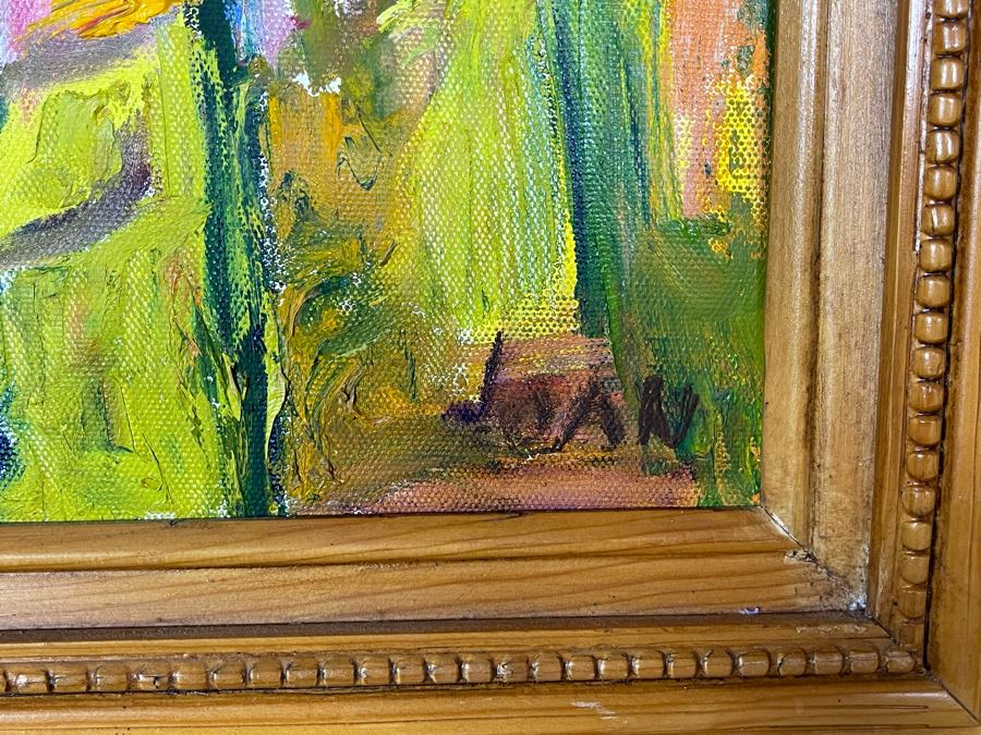 Original Joan Lohrey Framed Signed Abstract Painting On Canvas 16 X 20 [Photo 9]