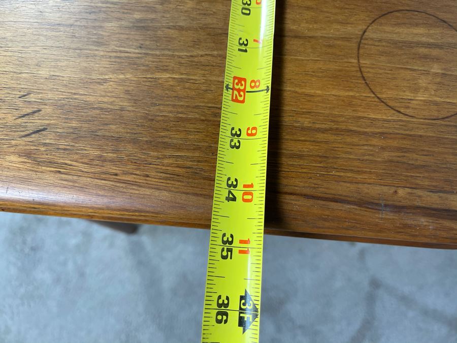 Mid-Century Danish Modern Teak Dining Table With Built-In Leaves Imported By Edgaard Inc Los Angeles, CA 55W (W/O Leaves) X 35D X 29H (Built-In Leaves Extend Table 38') [Photo 21]