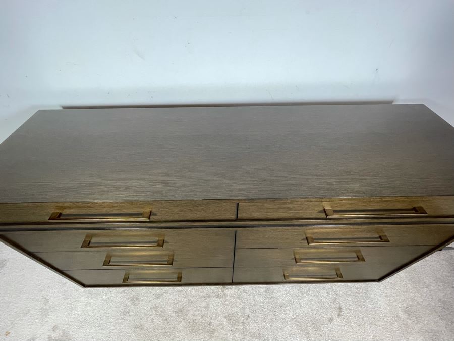 Contemporary Modern 8-Drawer Chest Of Drawers Double Dresser By Lexington Collonade Design 68W X 22D X 36H Solid Wood Retailed For $2,500 [Photo 7]