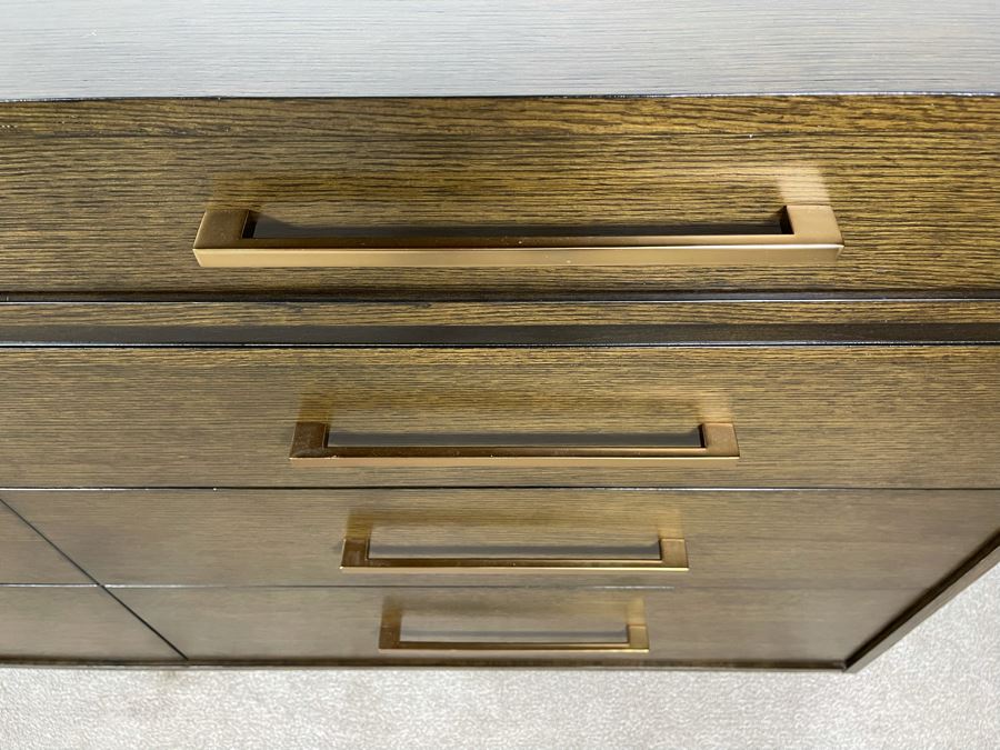 Contemporary Modern 8-Drawer Chest Of Drawers Double Dresser By Lexington Collonade Design 68W X 22D X 36H Solid Wood Retailed For $2,500 [Photo 5]