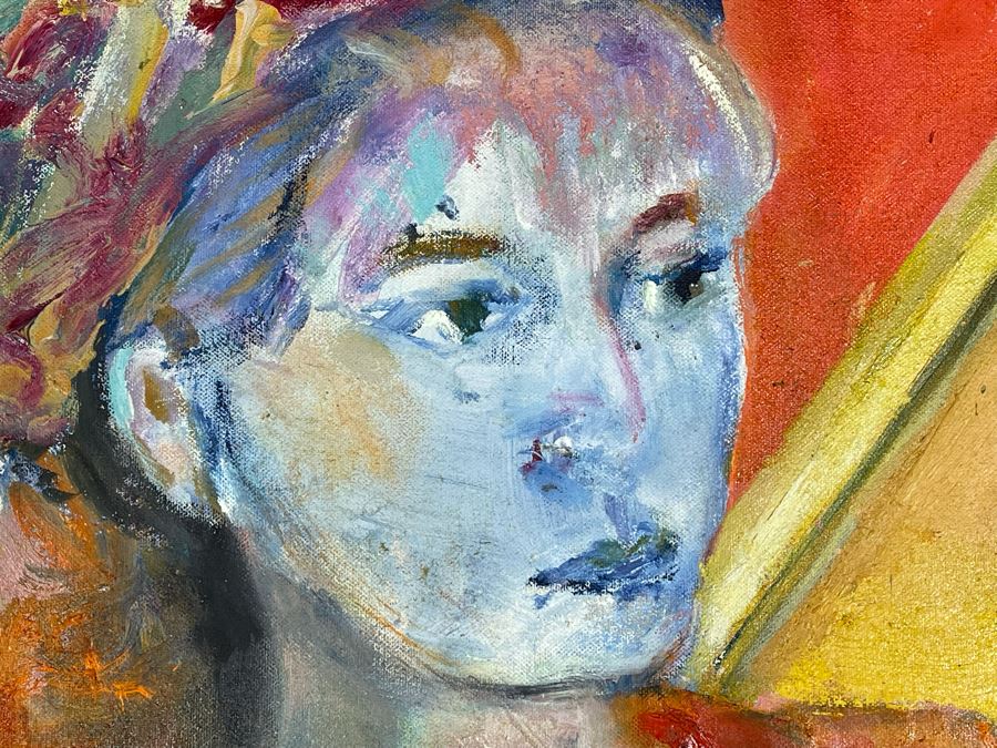 Large Original Joan Lohrey Signed Painting On Canvas 36 X 40 [Photo 6]