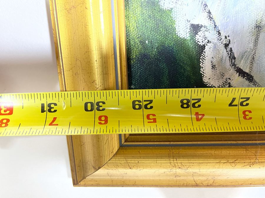 Original Framed Joan Lohrey Signed Painting On Canvas Of Butterflies 30 X 24 [Photo 7]