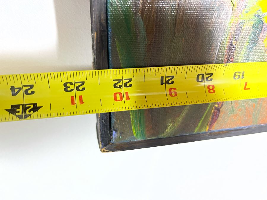 Large Original Framed Joan Lohrey Signed Painting On Canvas Of Sunflowers 22 X 34 [Photo 8]