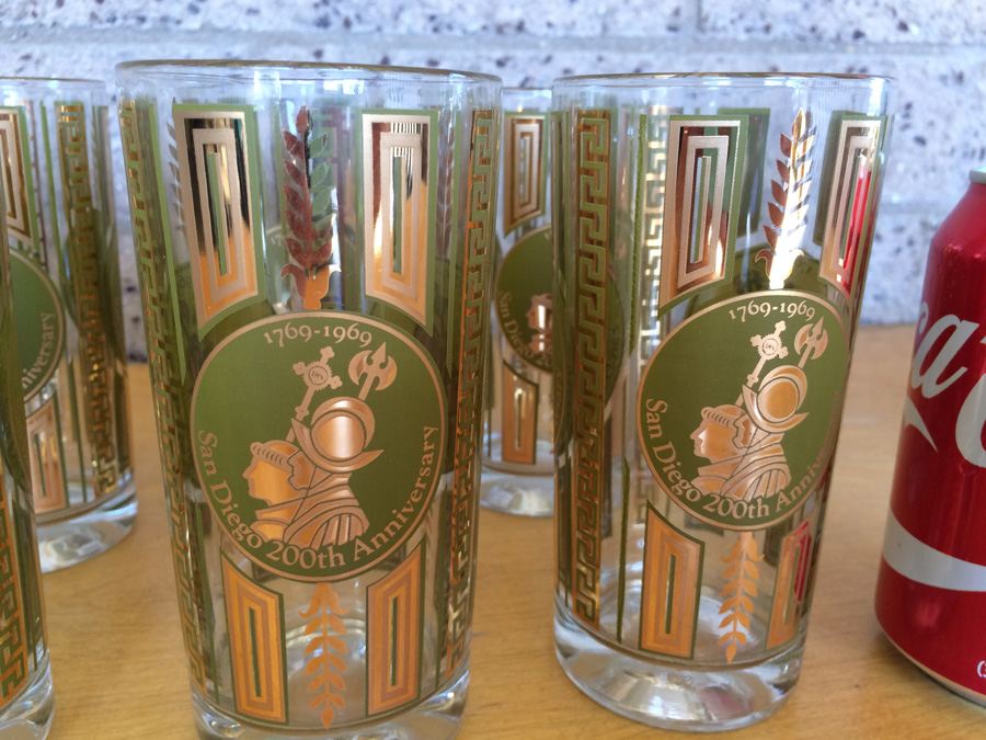 1969 San Diego 200th Anniversary High Ball Glasses 1769-1969 [Photo 5]