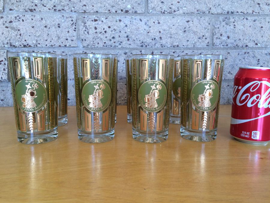 1969 San Diego 200th Anniversary High Ball Glasses 1769-1969 [Photo 2]