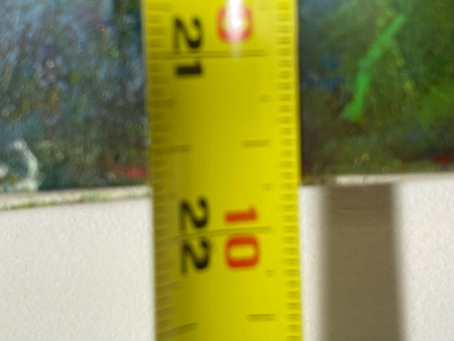 Original Joan Lohrey Signed Abstract Painting On Canvas Of Meadow Tree Scene 28 X 22 [Photo 9]