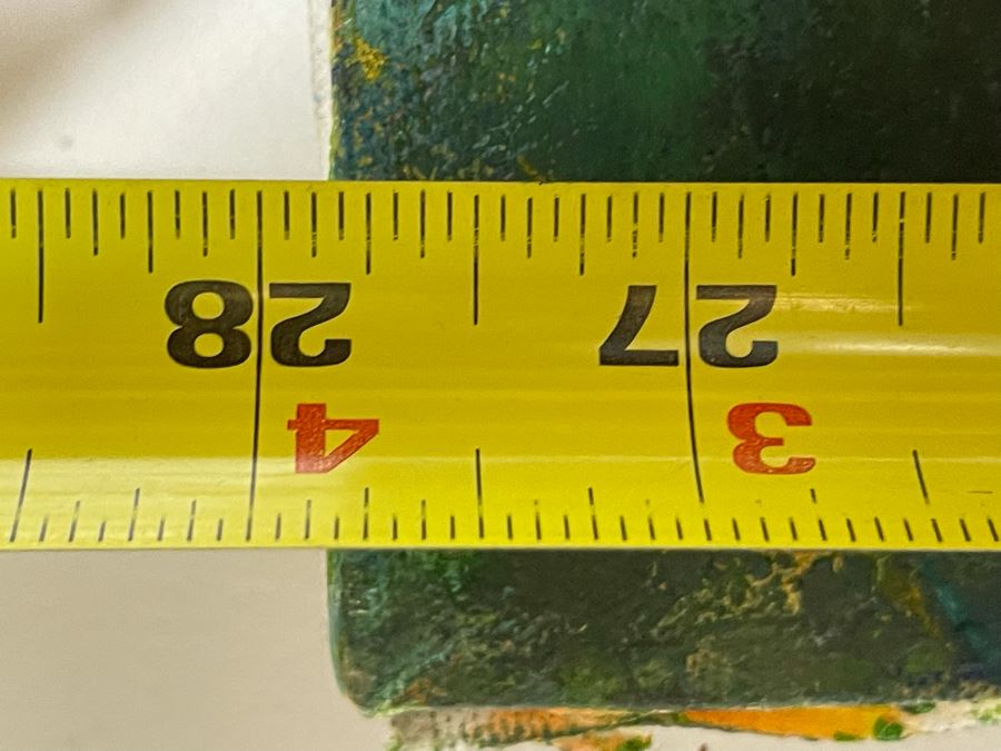 Original Joan Lohrey Signed Abstract Painting On Canvas Of Meadow Tree Scene 28 X 22 [Photo 8]