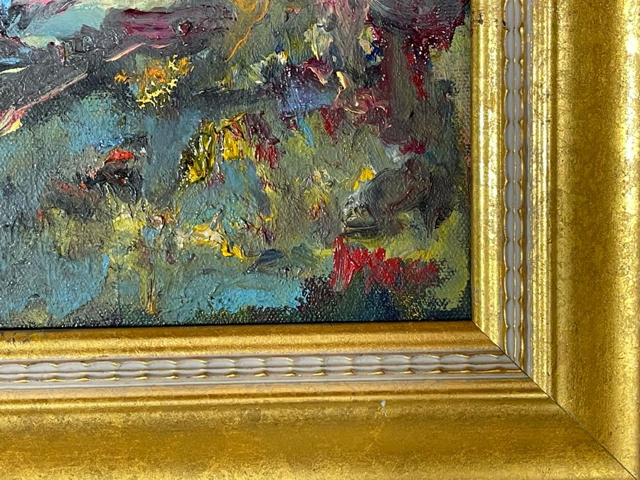 Original Joan Lohrey Signed Framed Plein Air Painting On Canvas Of Southern California Coastline 14 X 11 [Photo 7]