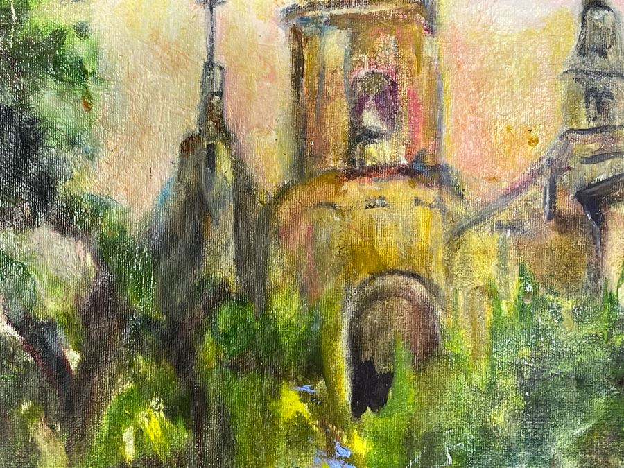 Original Joan Lohrey Signed Framed Painting On Canvas Of Cathedral City Scene 16 X 20 [Photo 9]