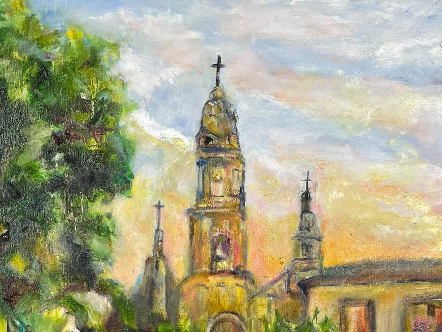 Original Joan Lohrey Signed Framed Painting On Canvas Of Cathedral City Scene 16 X 20 [Photo 6]