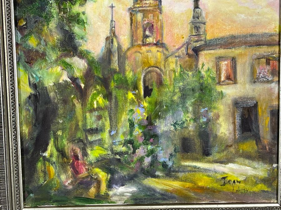 Original Joan Lohrey Signed Framed Painting On Canvas Of Cathedral City Scene 16 X 20 [Photo 4]