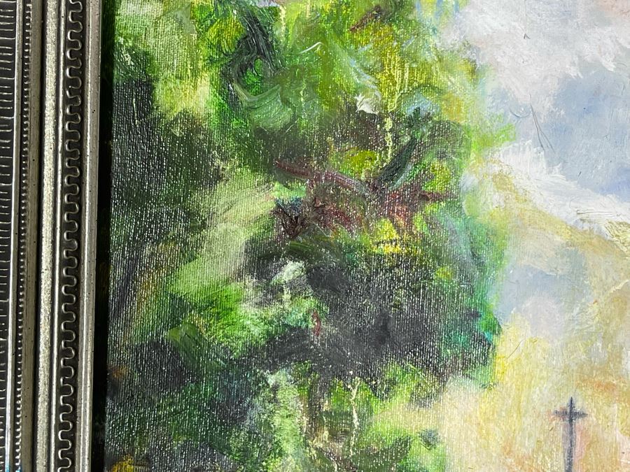 Original Joan Lohrey Signed Framed Painting On Canvas Of Cathedral City Scene 16 X 20 [Photo 11]