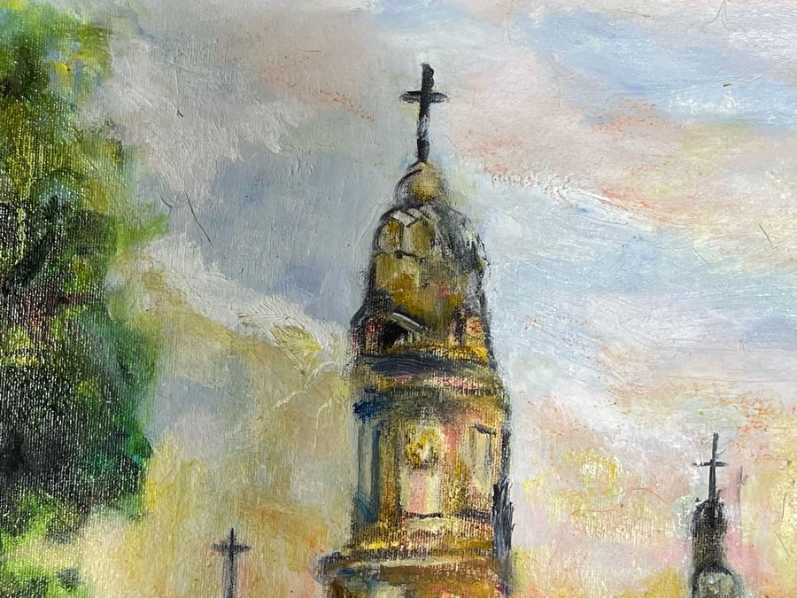 Original Joan Lohrey Signed Framed Painting On Canvas Of Cathedral City Scene 16 X 20 [Photo 10]