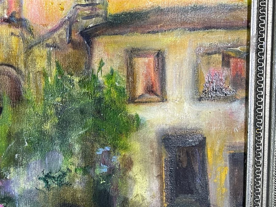 Original Joan Lohrey Signed Framed Painting On Canvas Of Cathedral City Scene 16 X 20 [Photo 8]