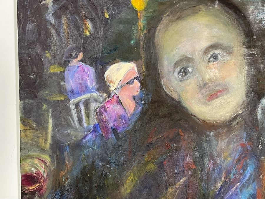 Original Joan Lohrey Painting On Canvas Of Evening Dusk Scene 22 X 28 [Photo 6]