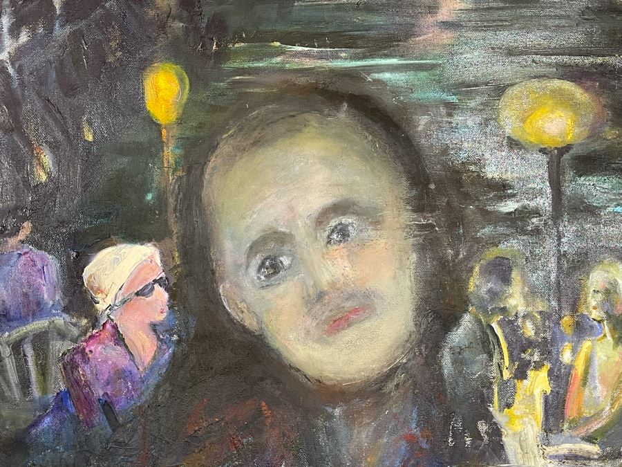 Original Joan Lohrey Painting On Canvas Of Evening Dusk Scene 22 X 28 [Photo 10]