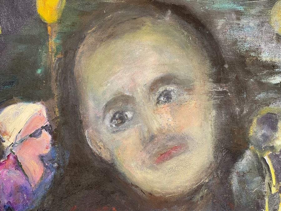 Original Joan Lohrey Painting On Canvas Of Evening Dusk Scene 22 X 28 [Photo 11]