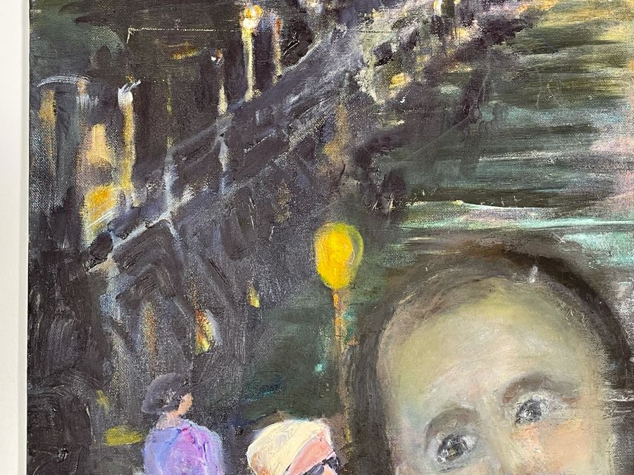 Original Joan Lohrey Painting On Canvas Of Evening Dusk Scene 22 X 28 [Photo 5]