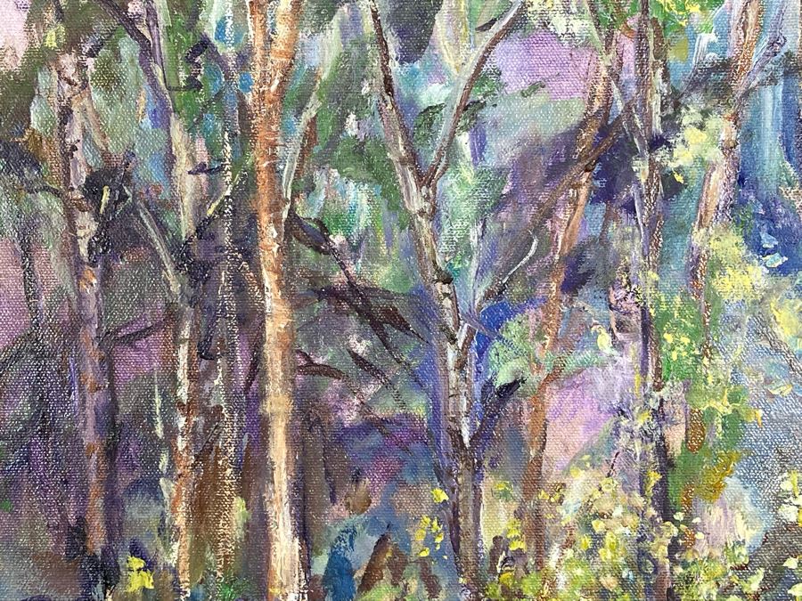 Original Joan Lohrey Framed Painting Of Trees 16 X 20 [Photo 8]