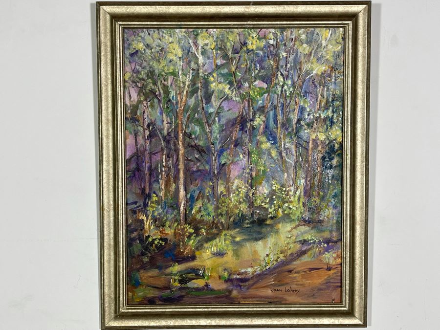 Original Joan Lohrey Framed Painting Of Trees 16 X 20 [Photo 2]