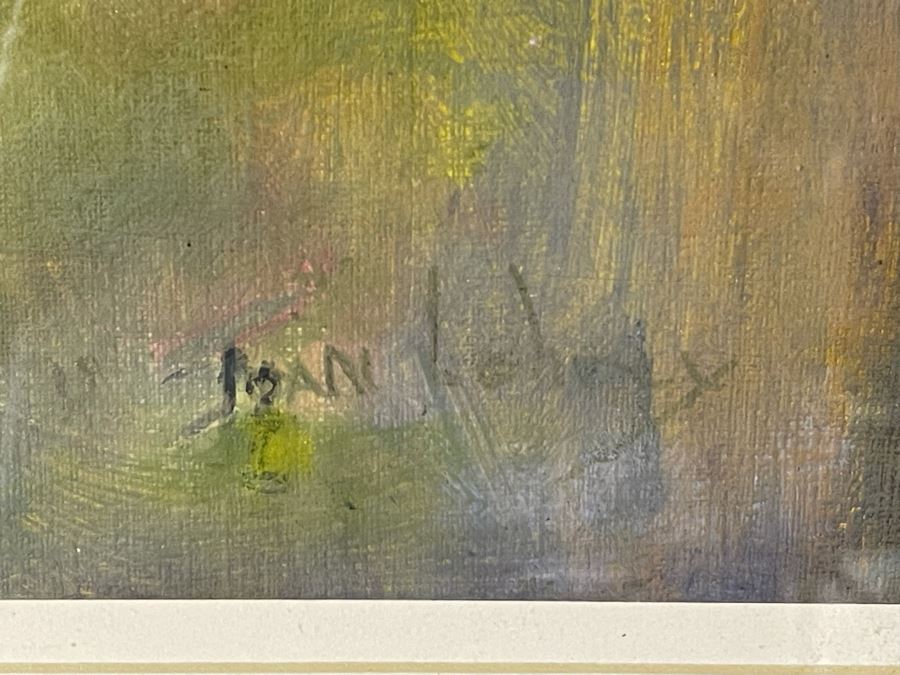 Original Joan Lohrey Framed Signed Abstract Modernist Painting 34 X 23 (Behind Plexiglass - Slight Background Reflection Showing Up In Photos) [Photo 9]