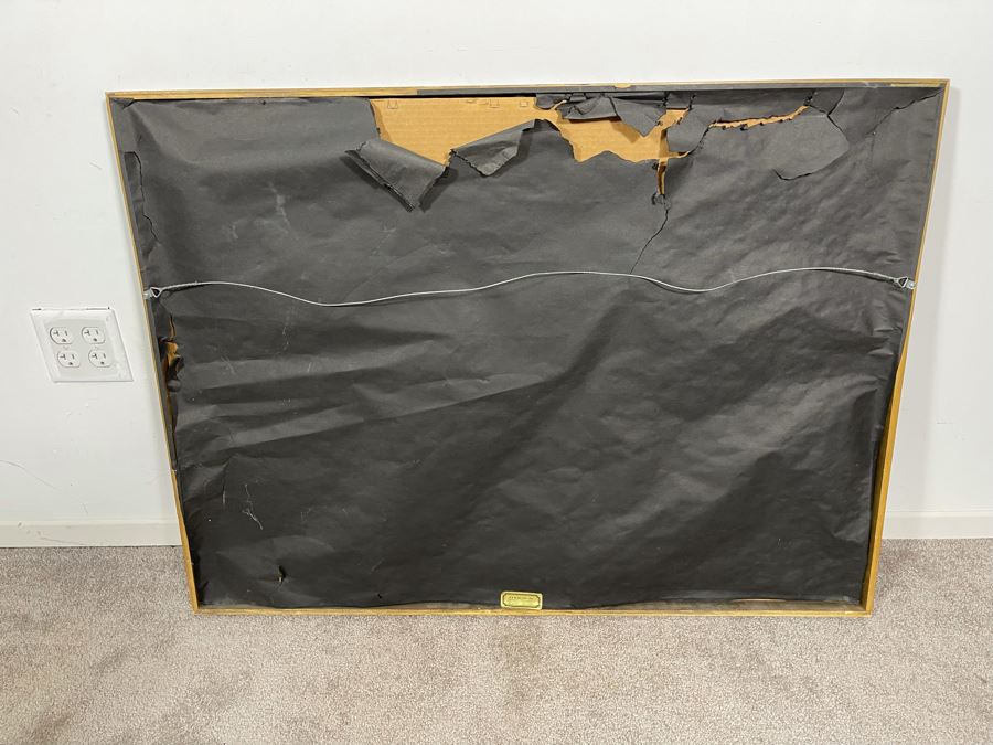 Original Joan Lohrey Framed Signed Abstract Modernist Painting 34 X 23 (Behind Plexiglass - Slight Background Reflection Showing Up In Photos) [Photo 12]