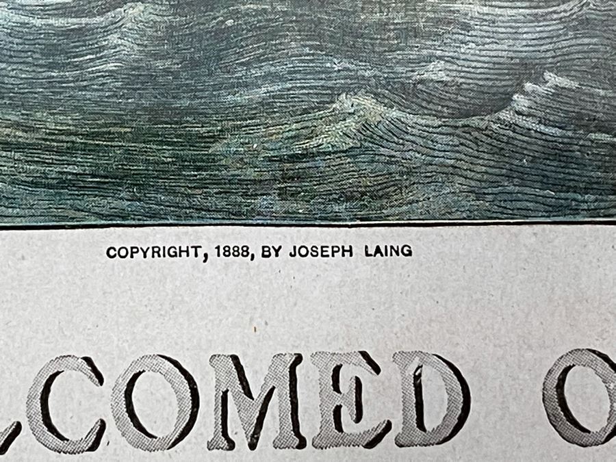 Vintage Framed Print Of 'How New York Welcomed Our First President - George Washington' By Joseph Laing 18 X 14 [Photo 31]