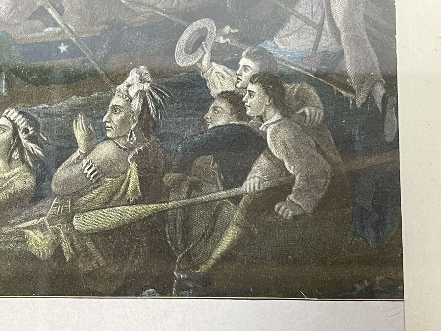 Vintage Framed Print Of 'How New York Welcomed Our First President - George Washington' By Joseph Laing 18 X 14 [Photo 8]