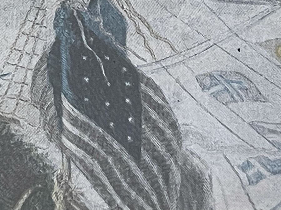 Vintage Framed Print Of 'How New York Welcomed Our First President - George Washington' By Joseph Laing 18 X 14 [Photo 32]