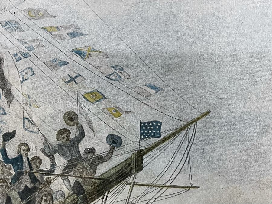 Vintage Framed Print Of 'How New York Welcomed Our First President - George Washington' By Joseph Laing 18 X 14 [Photo 20]