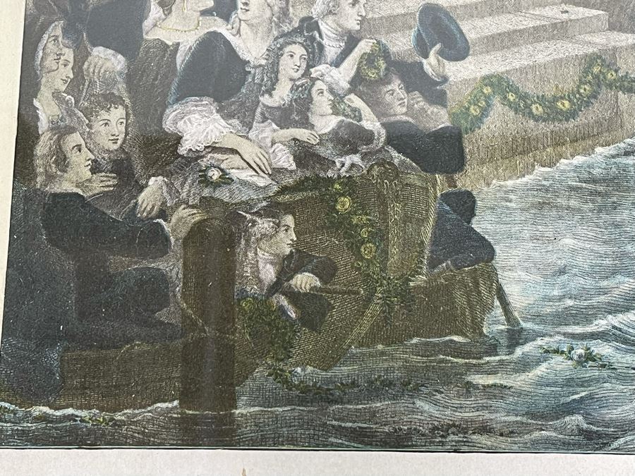 Vintage Framed Print Of 'How New York Welcomed Our First President - George Washington' By Joseph Laing 18 X 14 [Photo 26]