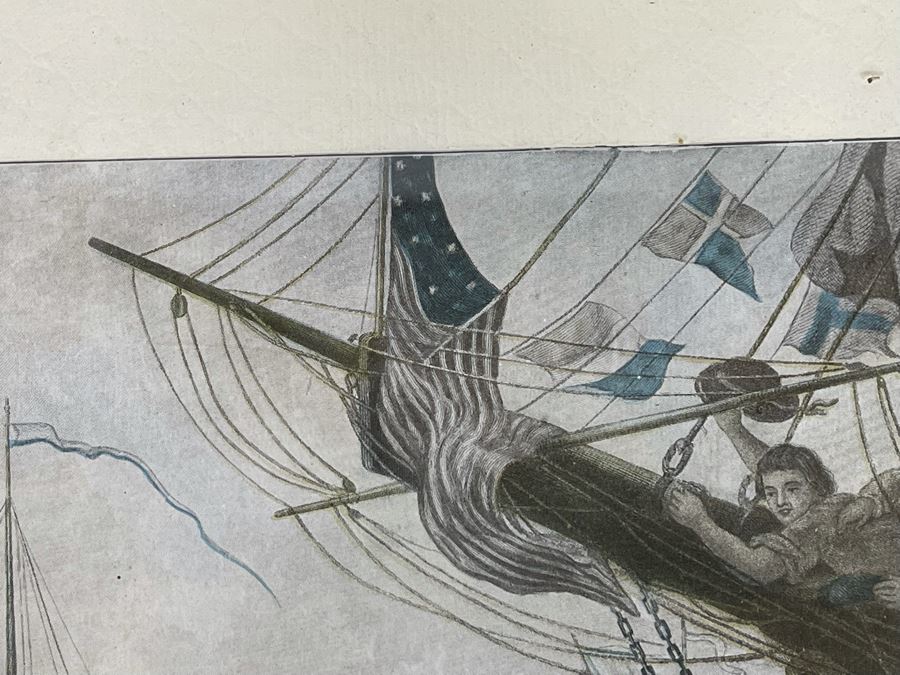 Vintage Framed Print Of 'How New York Welcomed Our First President - George Washington' By Joseph Laing 18 X 14 [Photo 13]