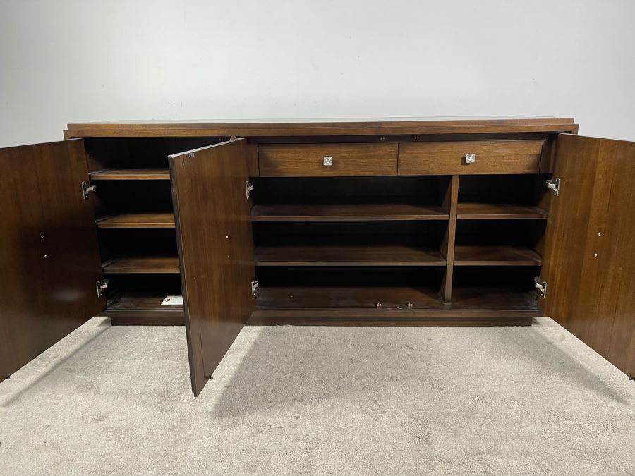 Contemporary Modernist Buffet Credenza By Lexington - Macarthur Park 74W X 20D X 33.5H Solid Wood - Very Heavy - Retails For $3,800 [Photo 6]