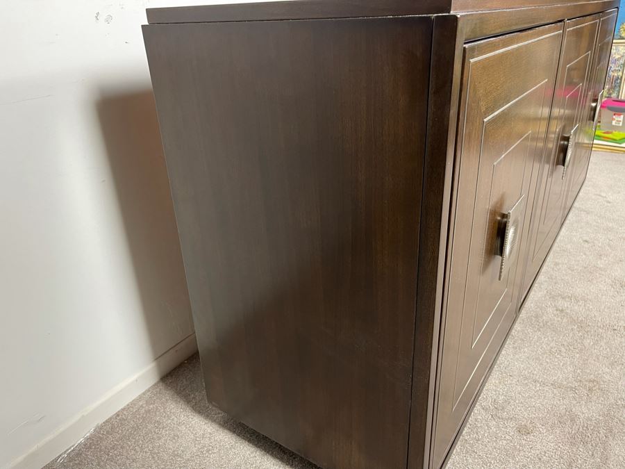 Contemporary Modernist Buffet Credenza By Lexington - Macarthur Park 74W X 20D X 33.5H Solid Wood - Very Heavy - Retails For $3,800 [Photo 15]