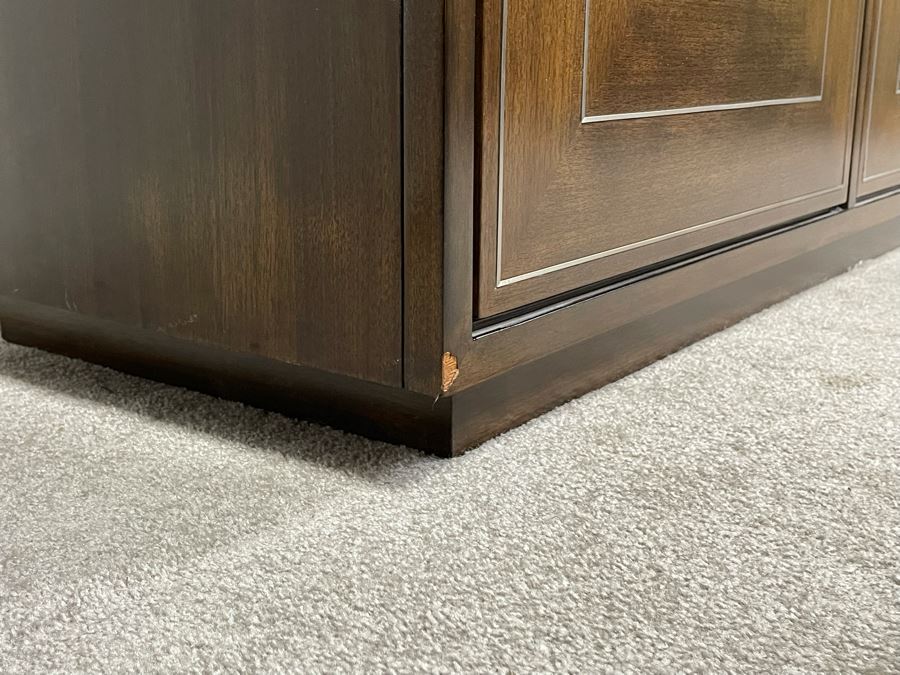 Contemporary Modernist Buffet Credenza By Lexington - Macarthur Park 74W X 20D X 33.5H Solid Wood - Very Heavy - Retails For $3,800 [Photo 17]