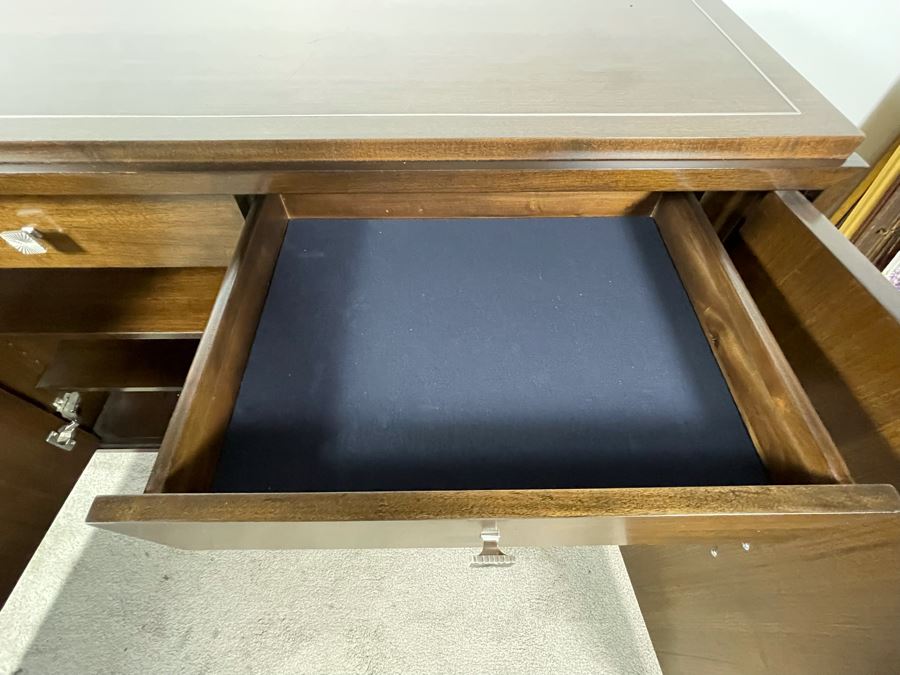 Contemporary Modernist Buffet Credenza By Lexington - Macarthur Park 74W X 20D X 33.5H Solid Wood - Very Heavy - Retails For $3,800 [Photo 9]