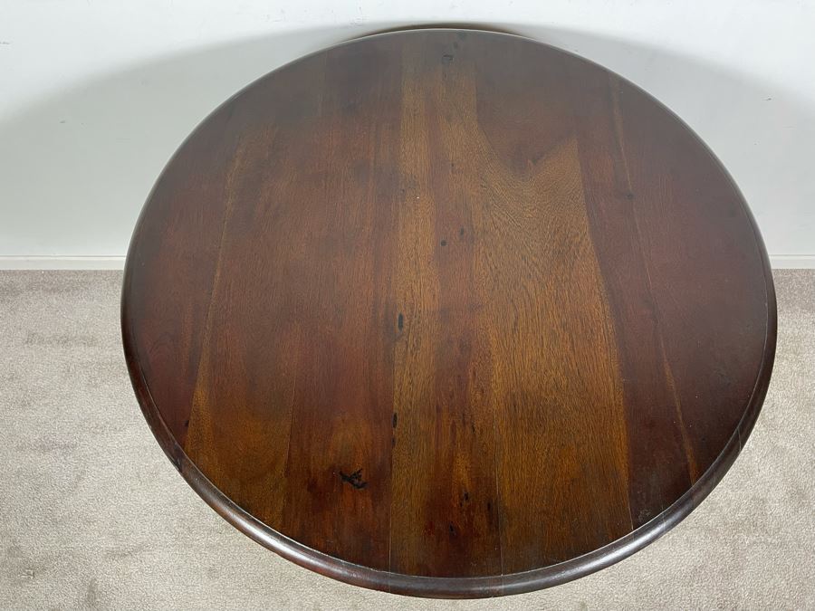 Nativa Wooden Barley Twist Round Pedestal Table With Rotating Top 29R X 30H - Table Featured In San Diego Home/Garden Lifestyles Annual Remodeling Issue Featuring Client's La Jolla Home [Photo 8]