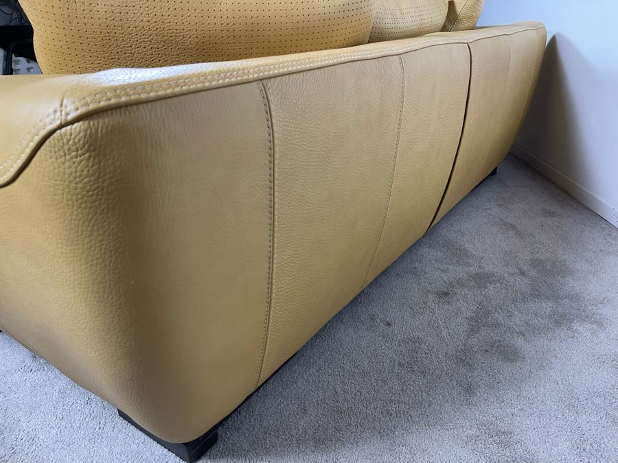 High End Roche Bobois Modern European Design Premium Leather Sofa 80W X 41D X 25H - Sofa Is Very Heavy - Client's La Jolla Home Was Featured In San Diego Home/Garden Lifestyles Annual Remodeling Issue - Retails $10,000 [Photo 12]