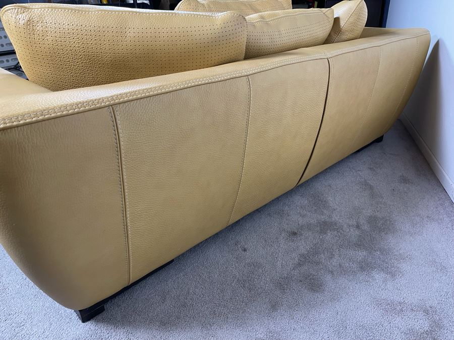 High End Roche Bobois Modern European Design Premium Leather Sofa 80W X 41D X 25H - Sofa Is Very Heavy - Client's La Jolla Home Was Featured In San Diego Home/Garden Lifestyles Annual Remodeling Issue - Retails $10,000 [Photo 11]